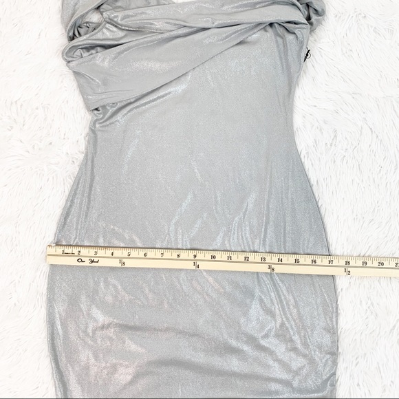 By the Way Evie Cold Shoulder Dress in Silver - Picture 4 of 7